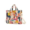 thumbnail image 7 of FORMRS Womens Corduroy Tote Bag Crossbody Shoulder Handbag with Pocket, Art Geometric, 7 of 7