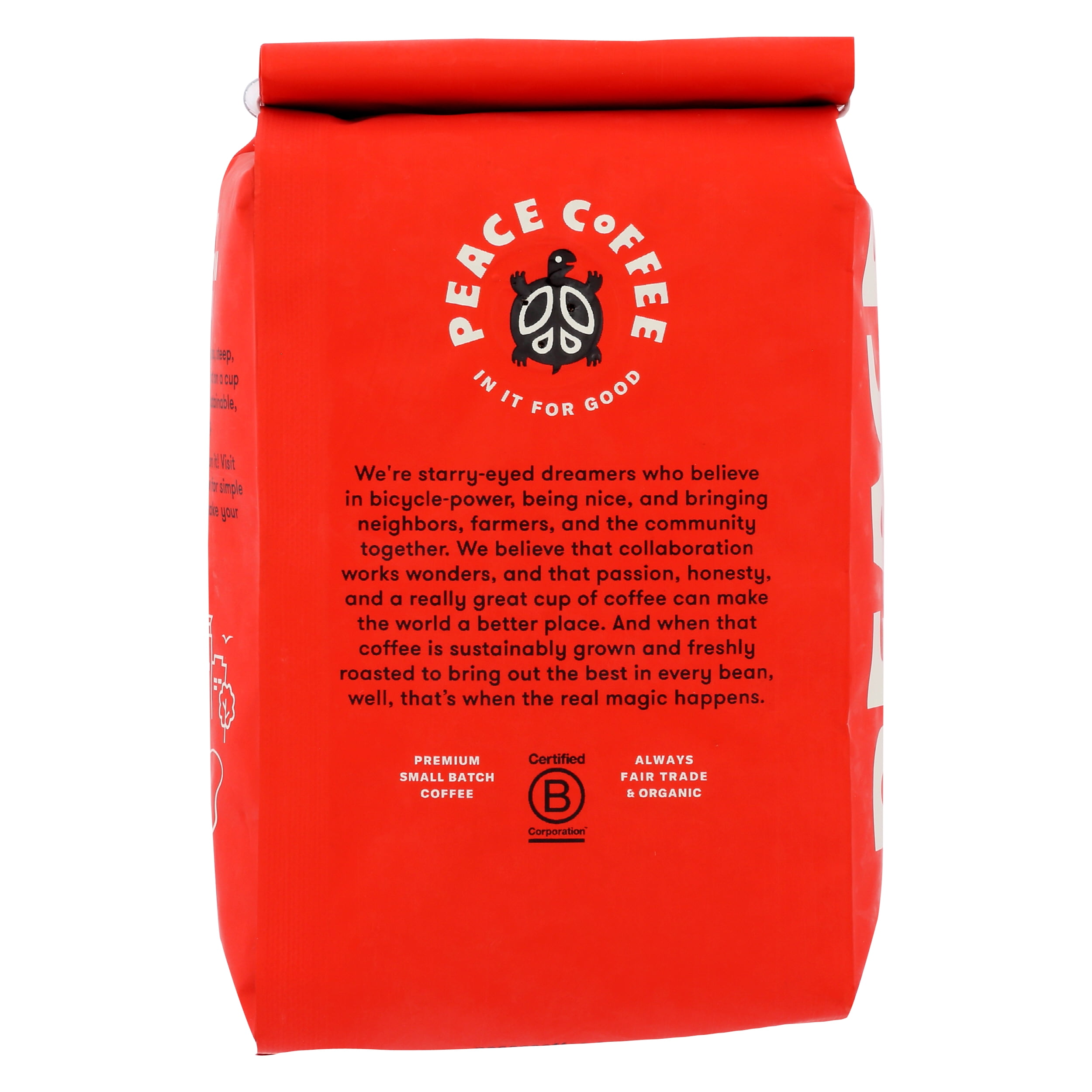 (Pack of 6), Peace Coffee Organic Twin Cities — Whole Bean, 12 oz