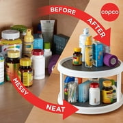 SUNFICON 2 Tier Lazy Susans Turntable - 10 Inch Pantry Cabinet Lazy Susan Storage Turntable Rotating Spice Rack for Spices, Condiments, Baking