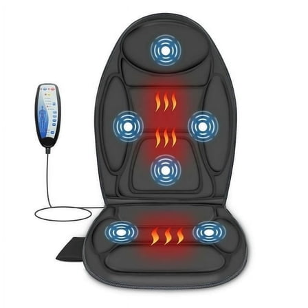 Snailax Vibration Massage Seat Cushion, Back Massager with Heat, Motors Massage Pad, Gifts