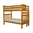 thumbnail image 4 of Bedz King Tall Bunk Beds Twin over Twin Mission Style with End Ladder, Honey, 4 of 6