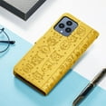 thumbnail image 5 of Allytechgroup Flip Wallet Case [Cat & Dog Cute Embossed Pattern] for T-Mobile REVVL 6 5G with Card Slots Cash Holder, Stylish Magnetic Clasp Shockproof Kickstand Cover with Hand Strap, Yellow, 5 of 6
