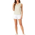 thumbnail image 2 of INSPIRE CHIC Womens Satin Tank Tops Casual Sleeveless Blouses V Neck Summer Top XS Champagne, 2 of 5