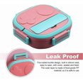thumbnail image 3 of Bento Lunch Box, 550 ml Multi Grids Stainless Steel Reusable Bento Box Lunch Box with Leakproof Lid & Spoon, Portable Lunch Container for Kids Adults, 3 of 4