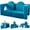 Blue, variant on Linor 10PCS Modular Kids Play Couch, Kids Couch with Climbing Slope, Toddler Couch for Playing, Creating, Sleeping, Indoor Kids Sofa for Boys and Girls, Pink