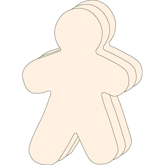 SHAPES ETC. Person Single Color Super Cut-Outs- 8” x 10”