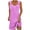 Pink, variant on GaThRRgYP Women's Boho Tiered Short Sleeve Dress,Women's Printed Round Neck Casual Sleeveless Suspender Dress