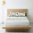 thumbnail image 6 of Yayeee Pillowcase Standard Size Set of 2 Satin Wrinkle Resistant Pillow Case, White Christmas House, 6 of 7