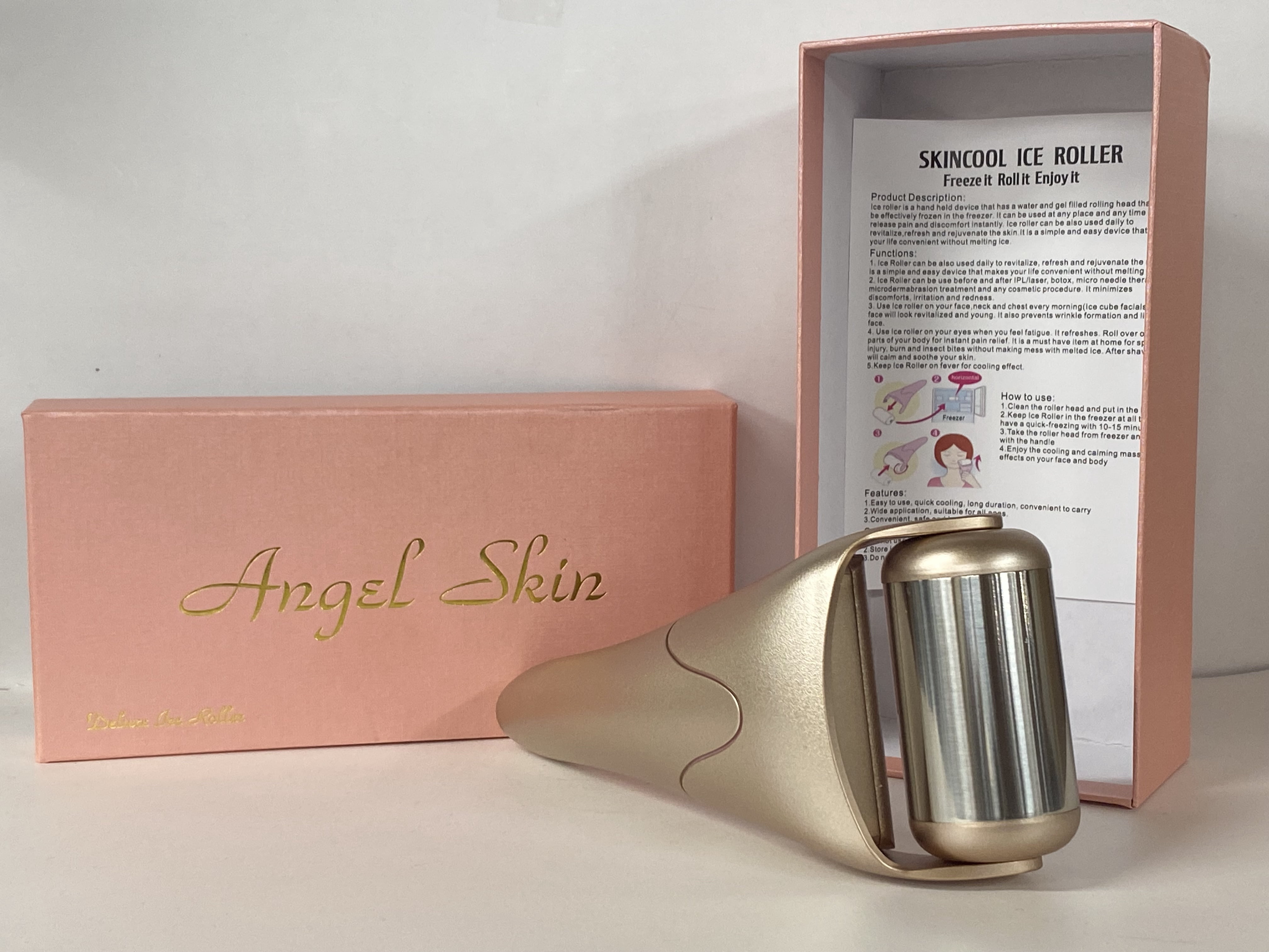 Deluxe ICE roller, daily Revitalize, refresh and rejuvenate skin with hand held freeze it roll devise
