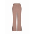 thumbnail image 6 of Women'S 2 Pcs Set Casual Long Sleeve Knit Pullover Top and Wide Leg Pants Sweatsuit Lounge Sets Caramel Color M, 6 of 10