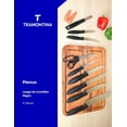 thumbnail image 2 of Juego de Cuchillos con Pelador y Tijeras Tramontina Plenus en Acero Inoxidable 9 Piezas Negro, 2 of 5