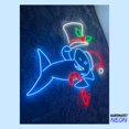 thumbnail image 2 of Handmadetneonsign Christmas Shark Neon Sign, Funny Shark Wall Art Led Sign, Xmas Holiday Home Wall Decor 73873, 2 of 5