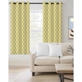 thumbnail image 2 of Yellow White Plaid Blackout Curtains for Bedroom Living Room Darkening Curtains 63 Inches Long Modern Retro Geometric Checkered Window Curtain 2 Panels Set Window Treatment Grommet Drapes 42"x63", 2 of 9