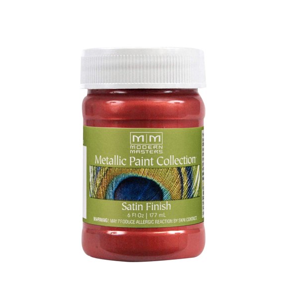 Modern Masters ME513-06 Metallic Sashay Red, 6-Ounce 6 Fl Oz (Pack of 1) Satin Sashay Red