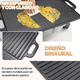 thumbnail image 5 of 2-in-1 Parrilla Cuadrada Reversible De Hierro Fundido Negro Comal Sarten Cuadrada Reversible De Hierro Fundido 50x24 Cm, 5 of 7