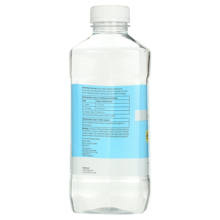 Hydralyte Oral Electrolyte Solution, Color Free Lemon-Lime, 33.8