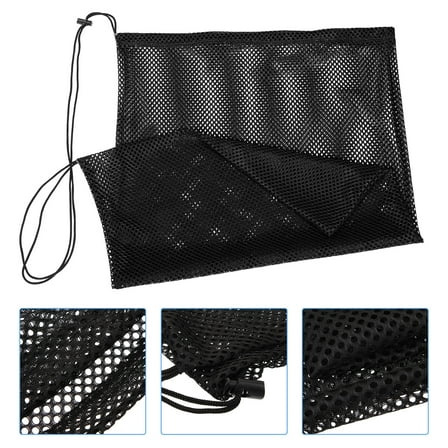 Baluue Durable Black Mesh Bag for Sports Balls Storage and Travel Use