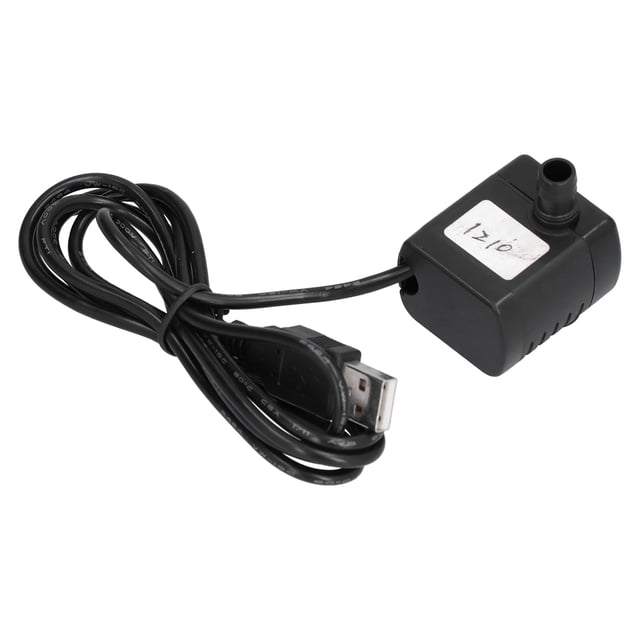 Minibomba de agua sumergible de 170 l/h CC, impermeable, con conector USB para acuarios y fuentes, 12 V CC.