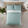 thumbnail image 2 of Serta Supersoft Cooling Bed Set, 3 Piece Reversible Duvet Set, King, Ether Teal, 2 of 5