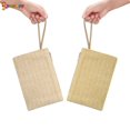 thumbnail image 2 of Spencer Straw Clutch Bag Bohemian Zipper Wristlet Wallet Summer Beach Handbag for Women Girls (9.4"*6.1", Khaki), 2 of 8