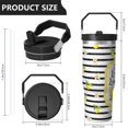 thumbnail image 4 of 30 Oz Tumbler Striped Lemon Tumbler with Lid and Straw, Birthday Gift Cup for Friend Women Men Coffee Travel Mug Thanksgiving Day Halloween Christmas Gift Water Bottle, 4 of 7