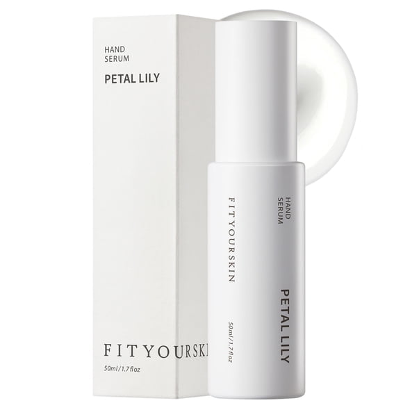 FIT YOUR SKIN Suero de manos perfumado #Petal Lily - Loción hidratante de manos ligera - Triple ácido hialurónico y extracto de flor de camelia - Acabado no graso y no pegajoso - 1.7 fl.oz