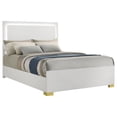 thumbnail image 3 of Marceline Wood Full LED Panel Bed White, 3 of 8