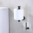 thumbnail image 3 of SHX Bathroom Toilet Paper Holder, Premium SUS304 Stainless Steel Rustproof Wall Mounted Toilet Roll Holder for Bathroom, Kitchen, Washroom (1 Pack, Matte Black), 3 of 3