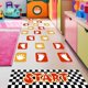 thumbnail image 4 of Footprint & Palm Lattice Floor Sticker Wall Decals, Colorful Feet Puzzle Hopscotch Game Start Wall Stickers, Removable Diy Art Ground Corridor Wallpap, 4 of 5