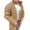Beige, variant on Juebong Men's Fashion Warm Autumn And Winter Pure Color Wool Knitted Sweater Cardigan