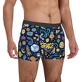 thumbnail image 4 of Salouo Colorful Space Print Men's Boxer Briefs,Breathable Underwear Elastic Waistband Briefs for Men -XX-Large, 4 of 8