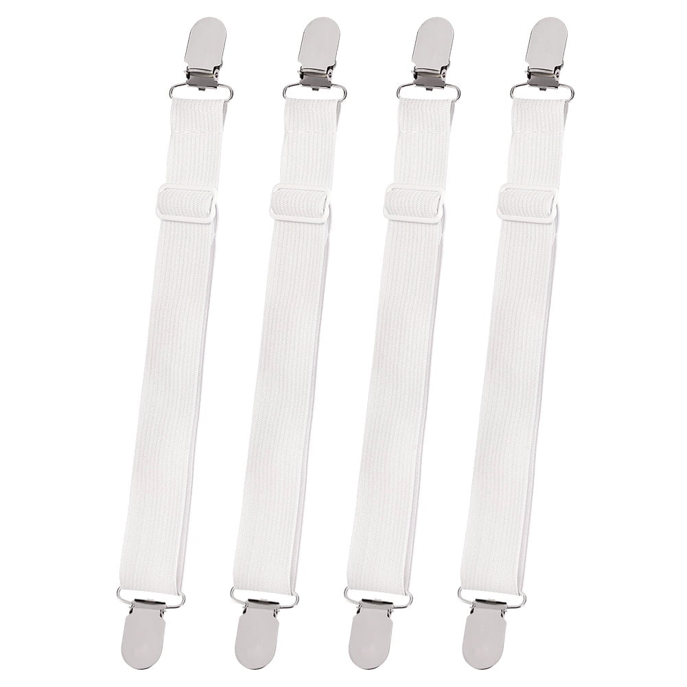 8 Packs Elastic Bed Sheet Straps Suspenders Adjustable Bed ...