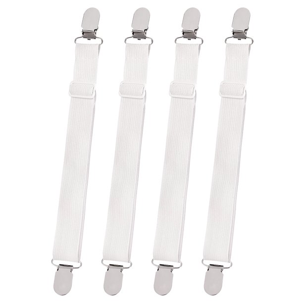 8 Packs Elastic Bed Sheet Straps Suspenders Adjustable Bed Corner
