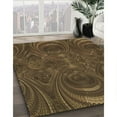 thumbnail image 3 of Ahgly Tapis Rond Lavable en Machine Intérieur Transitionnel Marron Clair, 7 Pieds Rond, 3 of 7