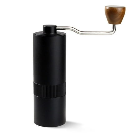

Coffee Accessories Kitchen Tool Espresso with Wood Handle Adjustable Setting Manual Coffee Grinder Stainless Steel Burr Coffee Bean Mill BLACK