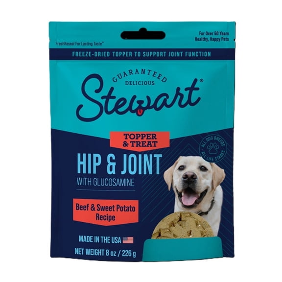 Stewart Freeze Dried Dog Food Topper Beef & Sweet Potato (Hip & Joint) - 8 oz. Pouch