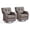 Brown/Gray, variant on Bellefurn Patio Outdoor Swivel Chairs with 5" Thick T-shape Cushions,High Back Outdoor Swivel Rocker Patio Rocking Chairs Outdoor Conversation Set for Porch Balcony Deck