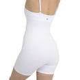 thumbnail image 6 of YITTY Active Women's Seamless Spaghetti Strap Short Jumpsuit – 5" Inseam One-Piece Ribbed Romper, Built-In Bra, Tummy Control,True White, XL, 6 of 6