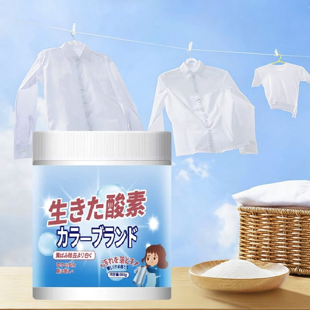 Limpiadores domésticos Quitamanchas concentrado en polvo fuerte para ropa Seguro para telas de uso diario Elimina manchas de leche, sudor, aceite y frutas Polvos de limpieza