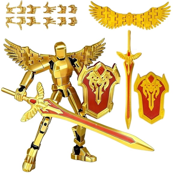 Pthjswj T13 Action Figure Set - (Assembled) 3D Printed Action Figure, Titan 13 Action Figure, Multi-Jointed Movable Dummy 13, Robot Action Figure, Birthday Gifts for Boys, Girls Desktop Decorations