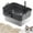 Dark Gray, variant on EHJRE Large Cat Litter Box Litter Pan Heightening, Semi Enclosed for Small Large Cats High Sided Sturdy, Anti Splashing, Cat Toilet Black