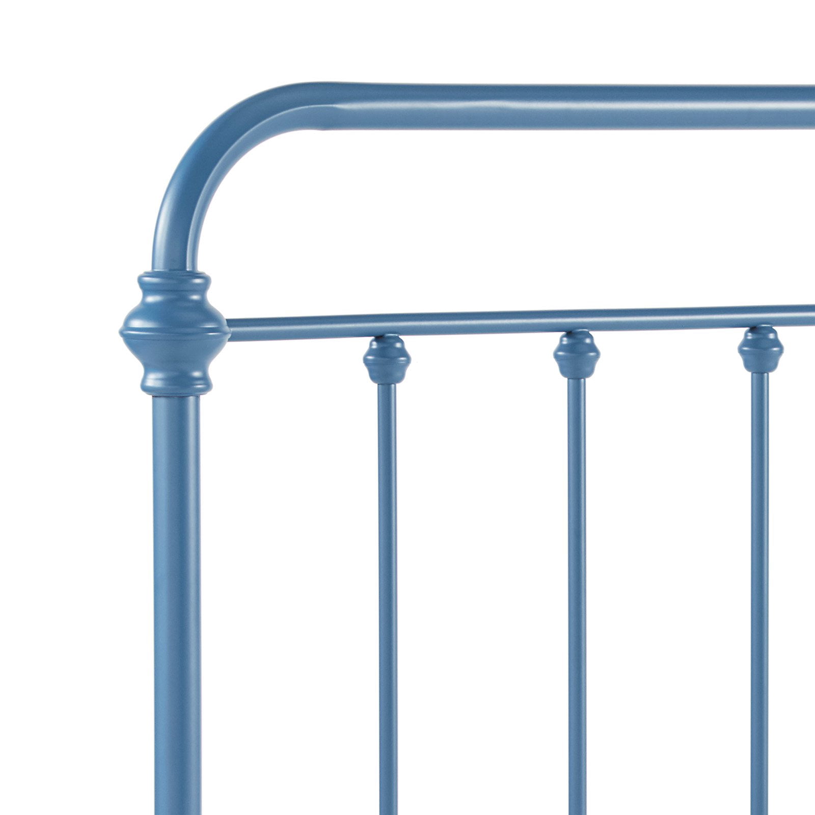 Weston Home Nottingham Metal Queen Bed, Blue Steel