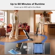 Roborock F25 Wet/Dry Vacuum Cleaner, 20000Pa Floor Cleaner, cordless, Hot Air Flash Drying & High Temperature Self Cleaning, Black