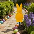 thumbnail image 5 of Easter Flocked Bunny Garden Stakes - Weather-Resistant Outdoor Decor for Yards, Gardens & Party Landscapes, Cute Bunny-Themed Accent, Perfect Easter & Spring Festive Decoration, Yellow, 5 of 6