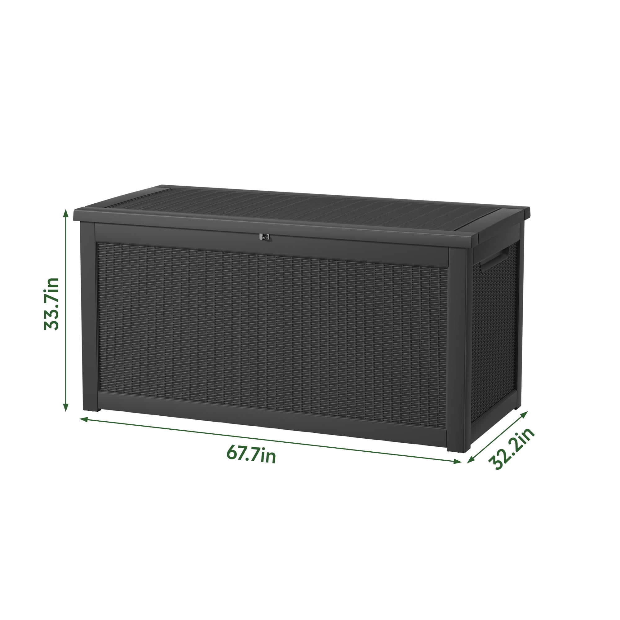 MAYEERTY 260 Gallon Outdoor Deck Box, Large Capacity Storage Box for Patio Furniture Cushions, Pillow Outdoor Indoor, Black