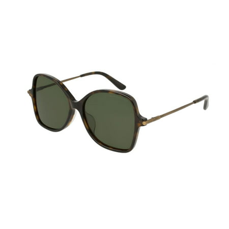 Bottega Veneta BV0170SA Women's Sunglasses 56mm (002 Havana Brown /Green)