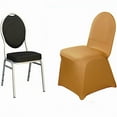 thumbnail image 2 of BalsaCircle 25 Gold Spandex Stretchable Banquet Solid Chair Covers Slipcovers, 2 of 8