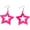 G pink-hollow, variant on 80 90s Colorful Classic Big Star Triangle Heart Shape Hoop Earrings Retro Neon Frosted Geometric Candy Color Dangle Piercing Earring for Women Costume Accessory Party Jewelry[e5314]