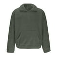 thumbnail image 5 of Mens Fuzzy Sherpa Sweatshirt Quarter Zip Pullover Long Sleeve Winter Fall Fleece Outwear Casual Warm Tops With Pocket, 5 of 5
