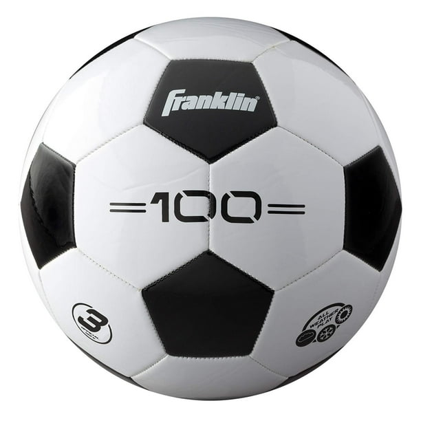 Balón de Fútbol Franklin Sports Blanco Negro Competencia 3